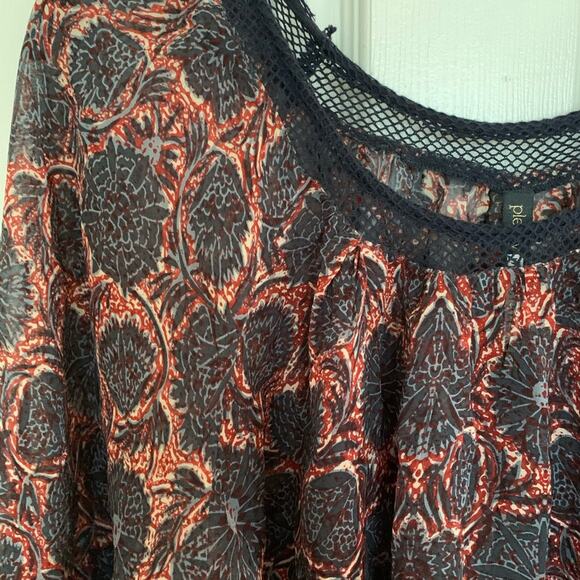Plenty by Tracey Reese Floral Peasant Blouse NWT Small - Picture 4 of 8
